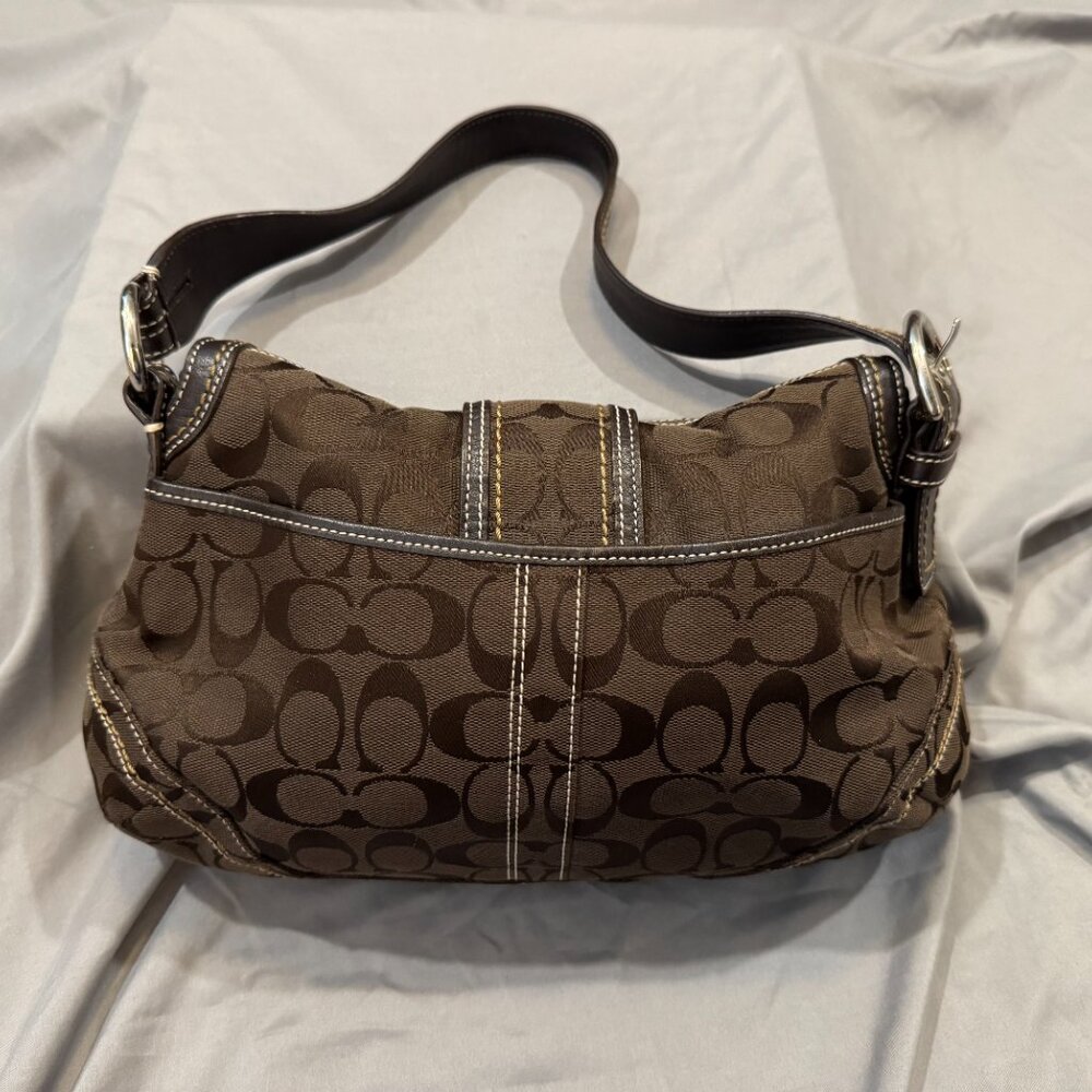 Coach 10297 Medium Vintage Soho Brown Signature C Canvas Shoulder Bag - Picture 2 of 8